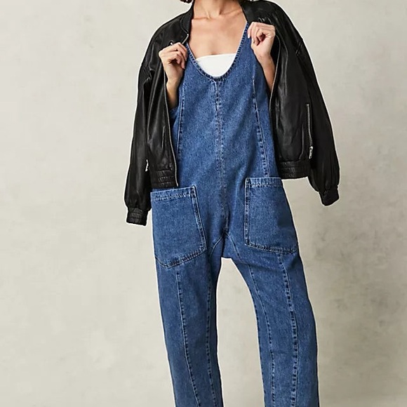 Free People Denim - Free People We The Free High Roller Jumpsuit